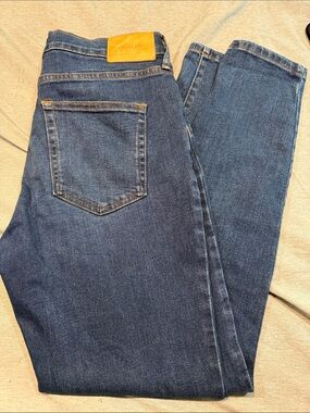 Everlane Womens Blue Jeans Straight-Leg Jeans